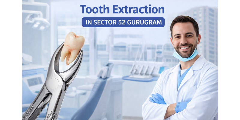 Tooth extraction procedure at Petal Smiles Dental Clinic in Sector 52 Gurugram