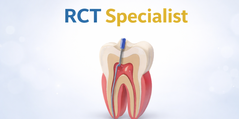 Root Canal Specialist in Gurugram Dr. Adish Chaudhary performing painless root canal treatment at Petal Smiles