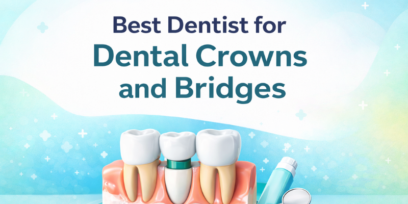 Best dentist for dental crowns and bridges in Gurugram treating patient at Petal Smiles by Dr Adish Chaudhary