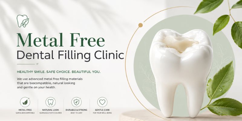 Metal free dental filling treatment at Petal Smiles Gurugram by Dr. Adish Chaudhary using natural tooth-colored fillings